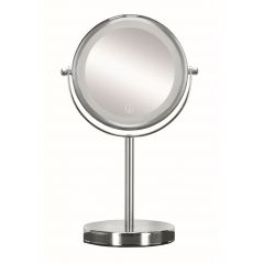 Kleine Wolke LED Mirror 5887124886 lusterko kosmetyczne 17.5x17.5 cm okrągłe z oświetleniem chrom
