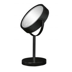 Kleine Wolke LED Mirror 5887926886 lusterko kosmetyczne 17.5x29.5 cm okrągłe z oświetleniem czarny