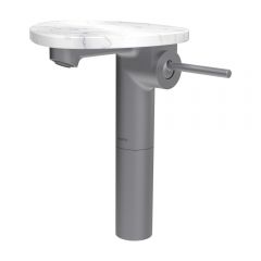 Laufen Ada HF506714505060 bateria umywalkowa stojąca biała-stal