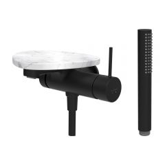 Laufen Ada HF506765515060 bateria wannowo-prysznicowa ścienna z termostatem czarna-biała