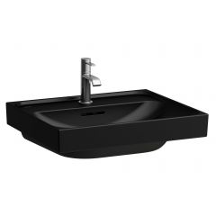 Laufen Meda H8101127161091 umywalka 55x46 cm prostokątna ścienna-meblowa czarna