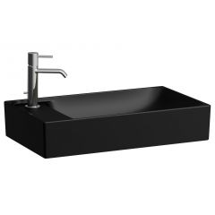 Laufen Meda H8121137161051 umywalka 60x35 cm prostokątna nablatowa czarna