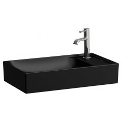 Laufen Meda H8121137161121 umywalka 60x35 cm prostokątna nablatowa czarna