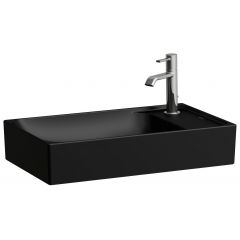 Laufen Meda H8121137161141 umywalka 60x35 cm prostokątna nablatowa czarna