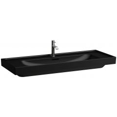 Laufen Meda H8141117161071 umywalka 120x46 cm prostokątna ścienna-meblowa czarna