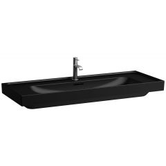 Laufen Meda H8141117161091 umywalka 100x46 cm prostokątna ścienna-meblowa czarna
