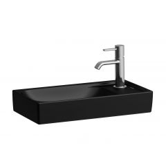 Laufen Meda H8151137161141 umywalka 46x23.5 cm prostokątna ścienna-meblowa czarna