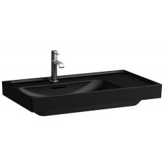 Laufen Meda H8171167161091 umywalka 80x46 cm prostokątna ścienna-meblowa czarna