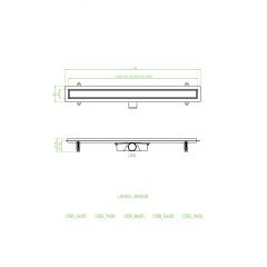 Laveo Basso COB790S odpływ liniowy z rusztem 90 cm