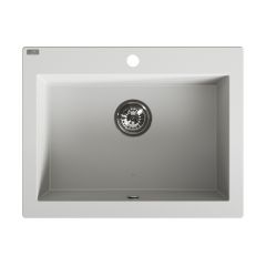 Laveo Komodo SBK610T zlewozmywak granitowy 63.5x49 cm biały