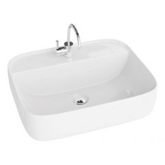LaVita Karawela 5900378314127 umywalka 50x40 cm prostokątna nablatowa biała
