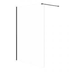 Meissen Keramik Kontra S169008 ścianka prysznicowa walk-in 140 cm czarny mat/szkło przezroczyste