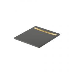 Meissen Keramik Kontra S207006 brodzik prostokątny z maskownicą 100x90 cm grafitowy