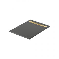 Meissen Keramik Kontra S207016 brodzik prostokątny z maskownicą 120x90 cm grafitowy