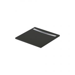 Meissen Keramik Kontra S207019 brodzik kwadratowy z maskownicą 90x90 cm czarny