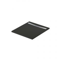 Meissen Keramik Kontra S207020 brodzik prostokątny z maskownicą 100x90 cm czarny