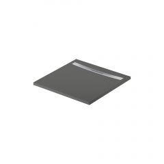 Meissen Keramik Kontra S207024 brodzik kwadratowy z maskownicą 90x90 cm grafitowy