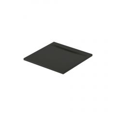 Meissen Keramik Kontra S207025 brodzik kwadratowy z maskownicą 90x90 cm czarny