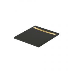 Meissen Keramik Kontra S207029 brodzik prostokątny z maskownicą 100x90 cm czarny