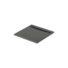 Meissen Keramik Kontra S207036 brodzik kwadratowy z maskownicą 90x90 cm grafitowy