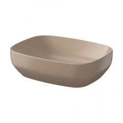 Meissen Keramik Farva K712024 umywalka 50x38.5 cm prostokątna nablatowa brąz/beż