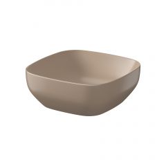 Meissen Keramik Farva K712032 umywalka 38x38 cm kwadratowa nablatowa brąz/beż