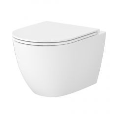 Mito Lider S4039001 miska wc z deską wolnoopadającą wisząca bez kołnierza ze spłukiwaniem wirowym biały połysk