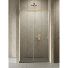 New Trendy Prime Gold Brushed D0794A drzwi prysznicowe 150 cm rozsuwane złoty szczotkowany/szkło przezroczyste