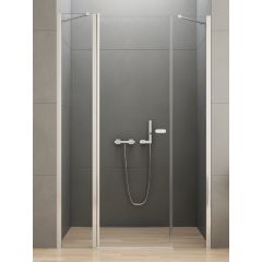 New Trendy New Soleo D0174A drzwi prysznicowe 140 cm uchylne chrom połysk/szkło przezroczyste