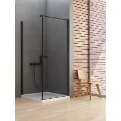 New Trendy New Soleo Black D0232A/D0116BWP kabina prysznicowa 100x100 cm kwadratowa czarny mat/szkło przezroczyste