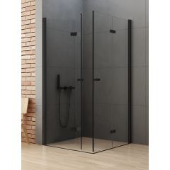 New Trendy New Soleo Black D0235A/D0238A kabina prysznicowa 90x80 cm prostokątna czarny mat/szkło przezroczyste