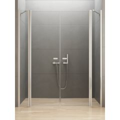 New Trendy New Soleo D0257A drzwi prysznicowe 130 cm uchylne chrom połysk/szkło przezroczyste