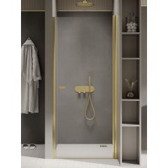 New Trendy New Soleo Light Gold D0453A drzwi prysznicowe 100 cm uchylne złoty połysk/szkło przezroczyste