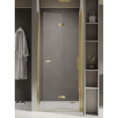 New Trendy New Soleo Light Gold D0469A drzwi prysznicowe 120 cm składane złoty połysk/szkło przezroczyste