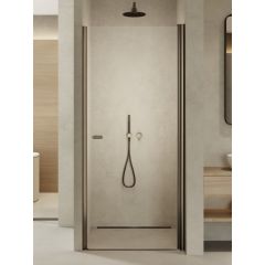 New Trendy New Soleo Gunmetal Brushed D0531A drzwi prysznicowe 100 cm uchylne grafitowy szczotkowany/szkło przezroczyste