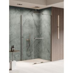 New Trendy Smart Gunmetal Brushed EXK7899 kabina prysznicowa 150x80 cm prostokątna gunmetal szczotkowany/szkło przezroczyste