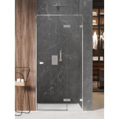 New Trendy Avexa EXK1442 drzwi prysznicowe 80 cm uchylne chrom połysk/szkło przezroczyste
