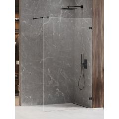 New Trendy Avexa Black EXK1972 ścianka prysznicowa walk-in 130 cm czarny mat/szkło przezroczyste