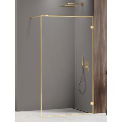 New Trendy Avexa Gold Shine EXK2158 ścianka prysznicowa walk-in 70 cm złoty połysk/szkło przezroczyste
