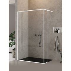 New Trendy New Modus White EXK2247 ścianka prysznicowa walk-in 80 cm biały mat/szkło przezroczyste