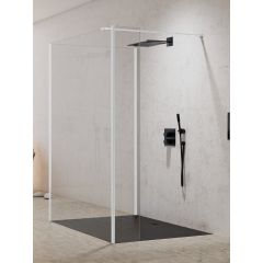 New Trendy New Modus White EXK2261 ścianka prysznicowa walk-in 140 cm biały mat/szkło przezroczyste