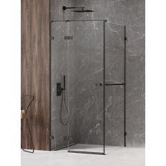 New Trendy Avexa Black EXK2563 kabina prysznicowa 120x110 cm prostokątna czarny mat/szkło przezroczyste