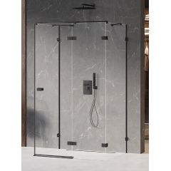 New Trendy Avexa Black EXK2654 kabina prysznicowa 120x120 cm kwadratowa czarny mat/szkło przezroczyste