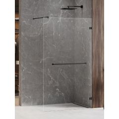 New Trendy Avexa Black EXK2672 ścianka prysznicowa walk-in 120 cm czarny mat/szkło przezroczyste