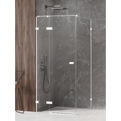New Trendy Avexa White EXK2701 kabina prysznicowa 80x70 cm prostokątna biały mat/szkło przezroczyste