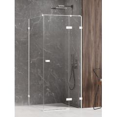 New Trendy Avexa White EXK2731 kabina prysznicowa 80x70 cm prostokątna biały mat/szkło przezroczyste