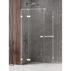 New Trendy Avexa White EXK2783 kabina prysznicowa 110x110 cm kwadratowa biały mat/szkło przezroczyste