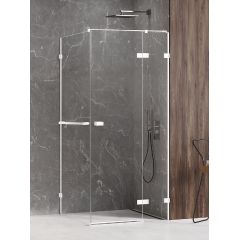 New Trendy Avexa White EXK2800 kabina prysznicowa 100x90 cm prostokątna biały mat/szkło przezroczyste