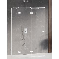 New Trendy Avexa White EXK2848 kabina prysznicowa 90x80 cm prostokątna biały mat/szkło przezroczyste