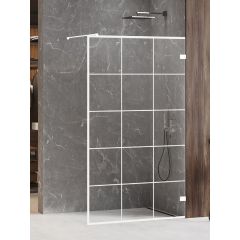 New Trendy Avexa White EXK2984 ścianka prysznicowa walk-in 90 cm biały mat/szkło przezroczyste